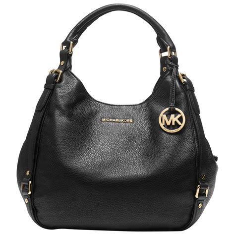 michael kors black leather tote handbag|Michael Kors satchel handbags black.